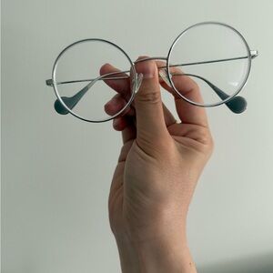 Moncler ML 5047 silver round eyeglasses